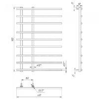 Полотенцесушитель Perfetto Marseli 900x630x160 фото №2 — интернет-магазин Desire.md