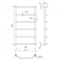 Полотенцесушитель Perfetto Trapeciya Heat Point 800x400 фото №2 — интернет-магазин Desire.md