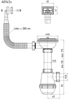 Сифон для раковины Ani Plast A 0145 (05872) фото №2 — интернет-магазин Desire.md
