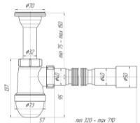 Сифон для раковины Ani Plast A 0515 Grot (16624) фото №2 — интернет-магазин Desire.md