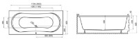 Cadă de baie Polimat Long 180x80 (S) (12904) imaginea #3 — magazin online Desire.md