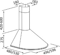 Вытяжка Tornado Violla 750 (60) LED Inox фото №3 — интернет-магазин Desire.md