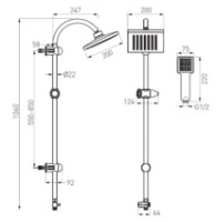 Set pentru duș Ferro Squerto NP22 imaginea #2 — magazin online Desire.md