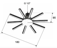 Cap de duș Remer 359S25X imaginea #2 — magazin online Desire.md
