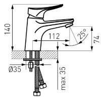 Смеситель для умывальника Ferro Espacio BES2  фото №2 — интернет-магазин Desire.md