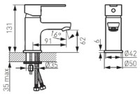 Смеситель для умывальника Ferro Savio BSV2 фото №2 — интернет-магазин Desire.md