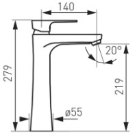 Baterie lavoar Ferro Square BAQ2L  imaginea #2 — magazin online Desire.md