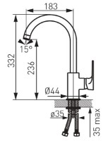 Baterie bucătărie Ferro Square BAQ4  imaginea #2 — magazin online Desire.md