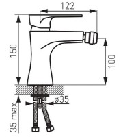 Baterie pentru bideu Ferro Square BAQ6  imaginea #2 — magazin online Desire.md