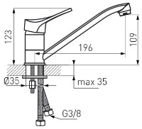 Baterie bucătărie Ferro Stillo BSL4  imaginea #2 — magazin online Desire.md