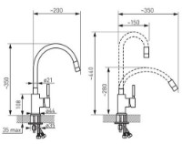 Смеситель для кухни Ferro Zumba BZA4W  фото №2 — интернет-магазин Desire.md
