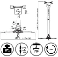 Suport proiector Reflecta Vexus Silver (23066) imaginea #2 — magazin online Desire.md