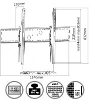 Кронштейн для ТВ Reflecta Plano Flat 100-10080 Black фото №2 — интернет-магазин Desire.md