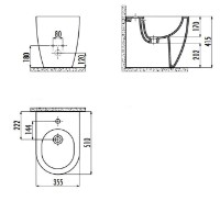 Биде Creavit Free FE500 фото №2 — интернет-магазин Desire.md
