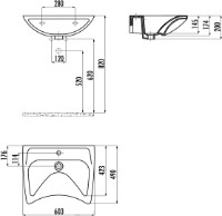 Умывальник Creavit Handicap BD060 фото №2 — интернет-магазин Desire.md