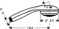 Лейка для душа Hansgrohe Crometta 85 1 Jet (28585000)