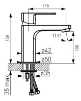 Baterie lavoar Ferro Alba VerdeLine BLB2VL imaginea #2 — magazin online Desire.md