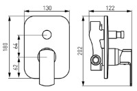 Baterie de duș Ferro Alba VerdeLine BLB7PVL imaginea #2 — magazin online Desire.md