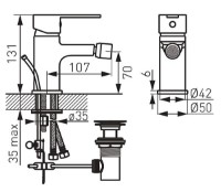 Baterie pentru bideu Ferro Savio BSV6 imaginea #2 — magazin online Desire.md