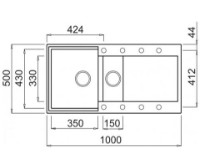 Chiuvetă de bucătărie Elleci Easy 475 51 Avena (LGY47551) imaginea #2 — magazin online Desire.md