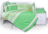 Lenjerie de pat pentru copii Lorelli Ranforce Little Ducks Green (20800052803)