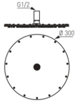 Душевая головка Ferro RUPV/240 (rotund D 30 cm) фото №2 — интернет-магазин Desire.md