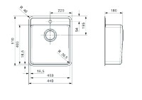 Кухонная мойка Reginox Ohio 40x40 Tapwing (L) фото №2 — интернет-магазин Desire.md