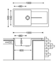 Кухонная мойка Fabiano Classic 100x50 Espresso фото №2 — интернет-магазин Desire.md