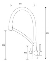 Смеситель для кухни Fabiano FKM 31.10 Chrome Black фото №2 — интернет-магазин Desire.md