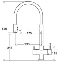 Смеситель для кухни Fabiano FKM 3143 Inox White фото №2 — интернет-магазин Desire.md