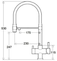 Baterie bucătărie Fabiano FKM 3143 SS Black Inox imaginea #2 — magazin online Desire.md