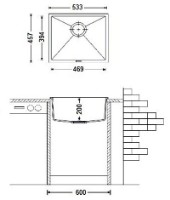 Кухонная мойка Fabiano Quadro 53x46 Alpine White фото №2 — интернет-магазин Desire.md