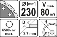 Диск для резки Yato YT-6005 фото №2 — интернет-магазин Desire.md