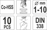 Набор свёрл Yato YT-41603 фото №2 — интернет-магазин Desire.md