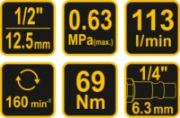 Cheie pneumatica de declanșare Vorel 81119 1/2" imaginea #4 — magazin online Desire.md
