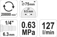 Şlefuitor pneumatic Yato YT-09715 imaginea #3 — magazin online Desire.md