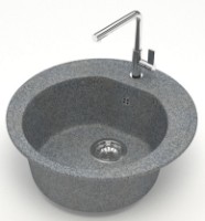 Кухонная мойка Marrbaxx Matte F003Q8 Dark Gray фото №2 — интернет-магазин Desire.md