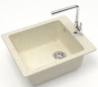 Кухонная мойка Marrbaxx Matte F008Q2 Beige фото №2 — интернет-магазин Desire.md