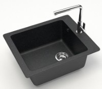 Кухонная мойка Marrbaxx Matte F008Q4 Black фото №2 — интернет-магазин Desire.md