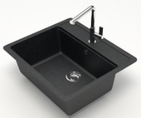 Кухонная мойка Marrbaxx Matte F009Q4 Black фото №2 — интернет-магазин Desire.md
