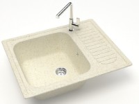 Chiuvetă de bucătărie Marrbaxx Matte F015Q2 Beige imaginea #2 — magazin online Desire.md