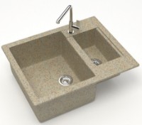 Кухонная мойка Marrbaxx Matte F019Q5 Sand фото №2 — интернет-магазин Desire.md
