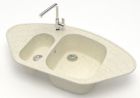 Chiuvetă de bucătărie Marrbaxx Matte F023Q2 Beige imaginea #2 — magazin online Desire.md