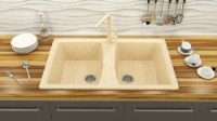Кухонная мойка Marrbaxx Matte F026Q2 Beige фото №3 — интернет-магазин Desire.md