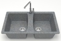 Кухонная мойка Marrbaxx Matte F026Q8 Dark Gray фото №2 — интернет-магазин Desire.md