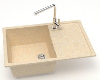 Кухонная мойка Marrbaxx Matte F161Q6 Ivory фото №2 — интернет-магазин Desire.md