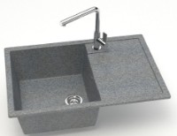 Кухонная мойка Marrbaxx Matte F161Q8 Dark Gray фото №2 — интернет-магазин Desire.md
