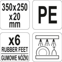 Tocător Yato 35х25х2 cm White YG-02160 imaginea #4 — magazin online Desire.md