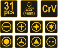 Набор бит Vorel 65025 фото №5 — интернет-магазин Desire.md