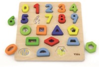 Развивающий набор Viga Block Puzzle-Numbers and Shapes (50119) фото №3 — интернет-магазин Desire.md